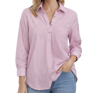 Cato Pink Striped Button Down Shirt